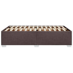 Bettgestell ohne Matratze Dunkelbraun 120x190 cm Stoff