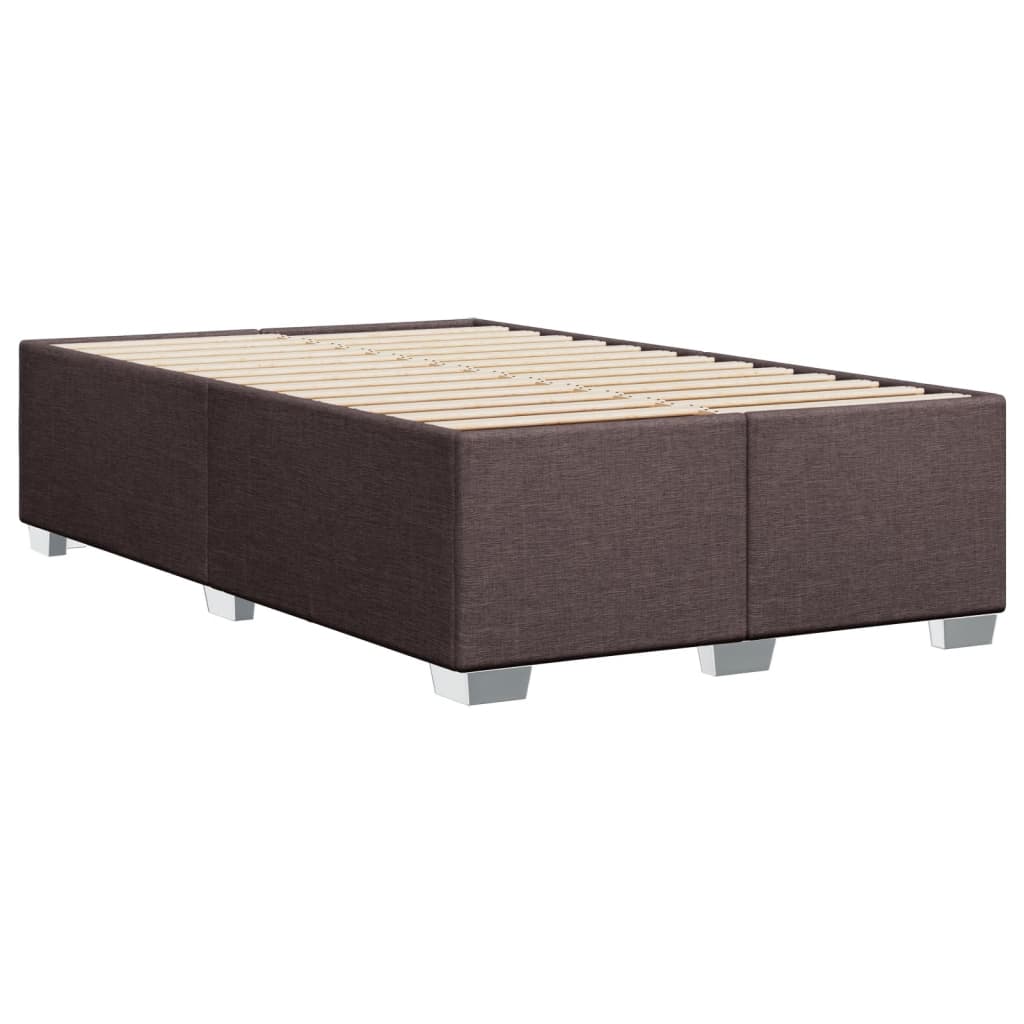Bettgestell ohne Matratze Dunkelbraun 120x190 cm Stoff