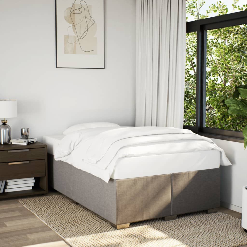 Bettgestell ohne Matratze Taupe 120x190 cm Stoff