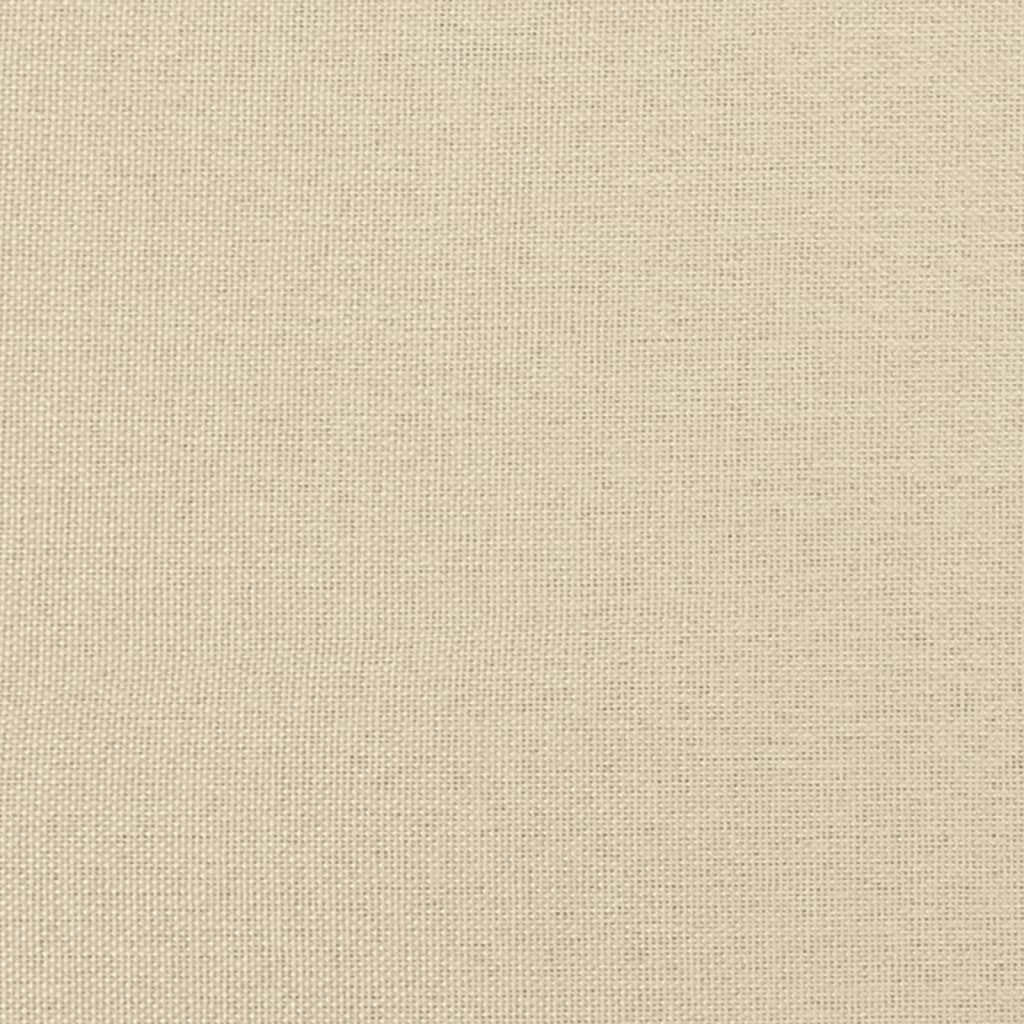 Bettgestell ohne Matratze Creme 120x190 cm Stoff