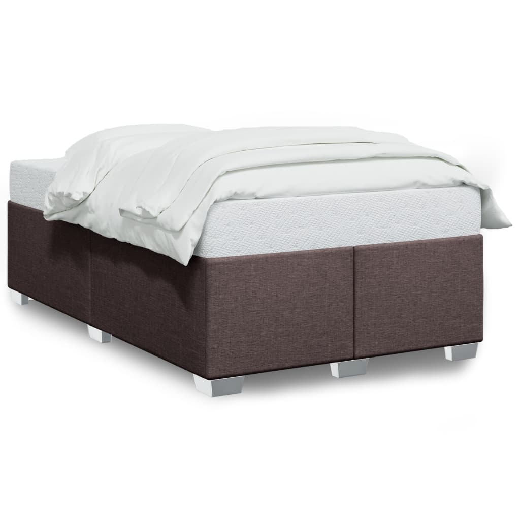 Bettgestell ohne Matratze Dunkelbraun 120x200 cm Stoff