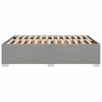 Bettgestell ohne Matratze Hellgrau 140x200 cm Stoff
