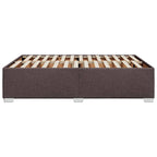 Bettgestell ohne Matratze Dunkelbraun 160x200 cm Stoff