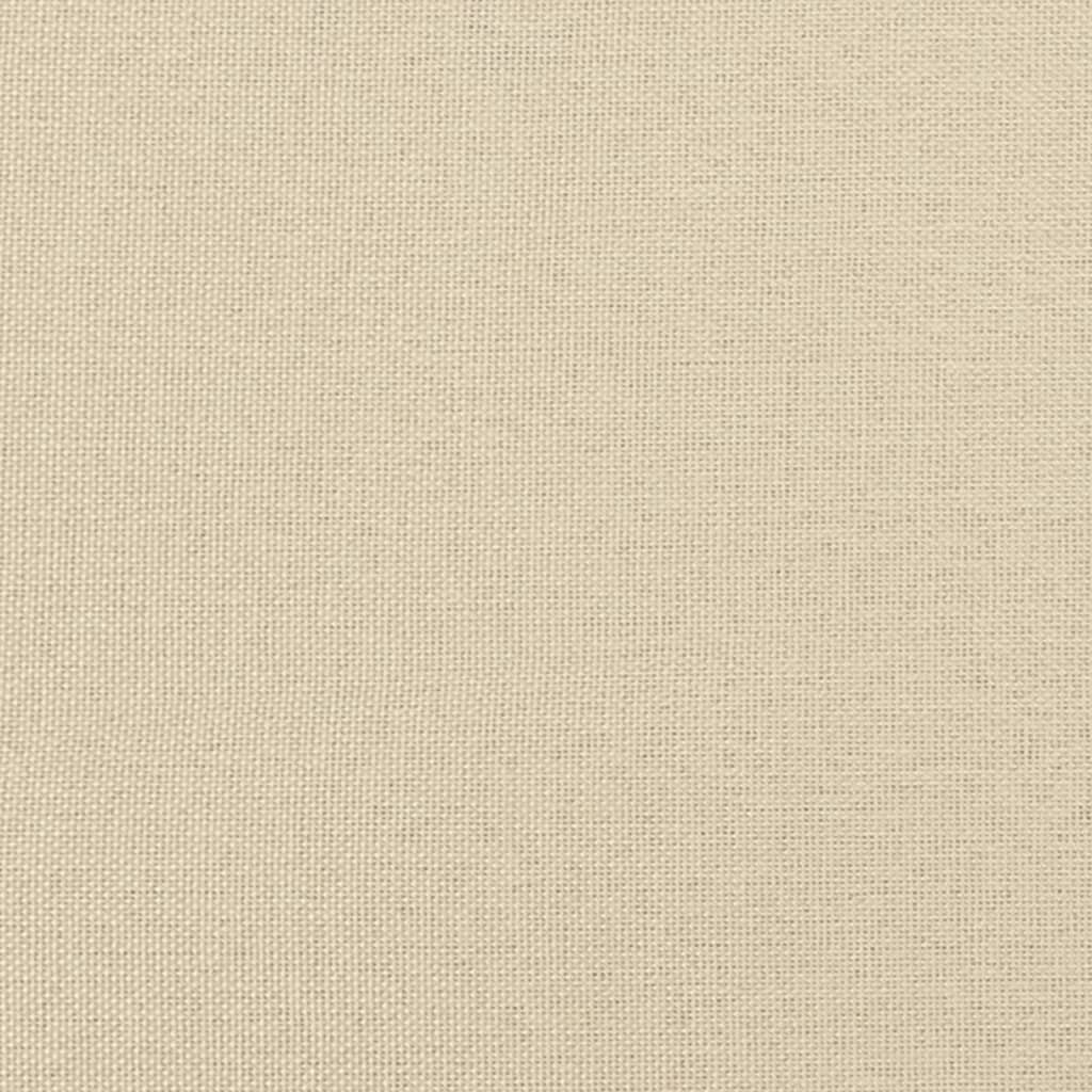 Bettgestell ohne Matratze Creme 160x200 cm Stoff