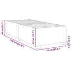 Bettgestell Schwarz 90x190 cm Kunstleder