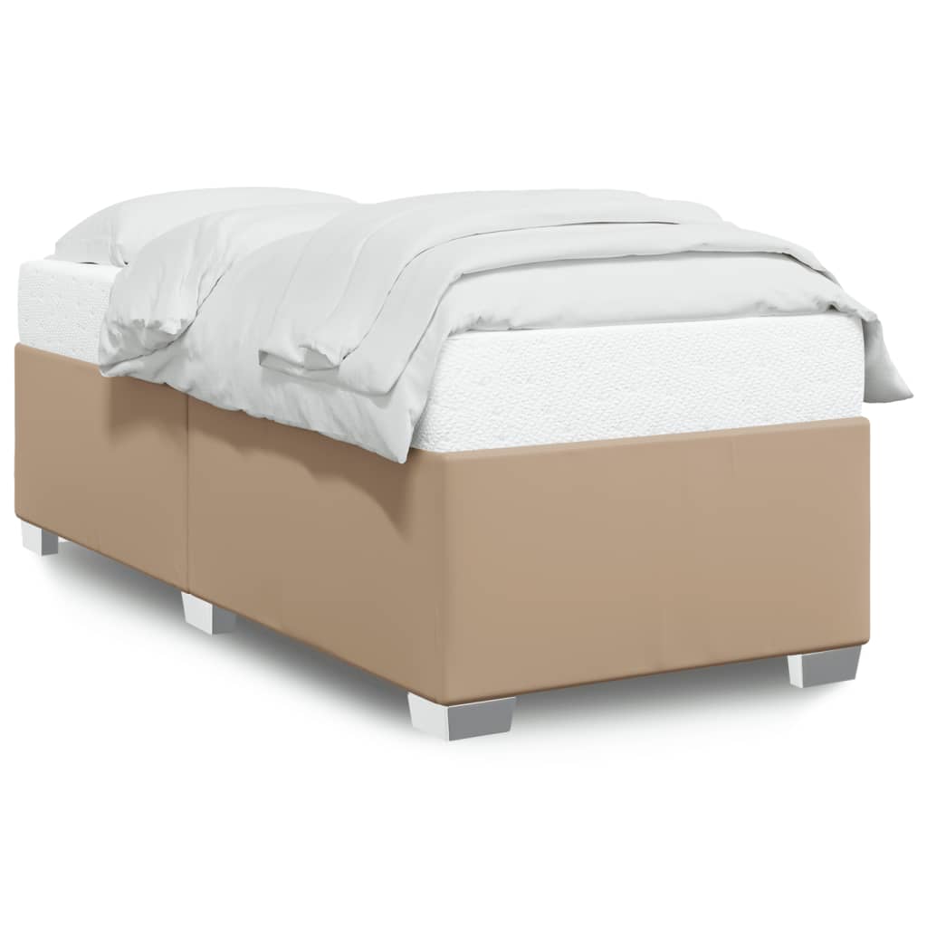 Bettgestell Cappuccino-Braun 90x190 cm Kunstleder