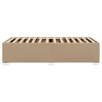 Bettgestell Cappuccino-Braun 90x190 cm Kunstleder