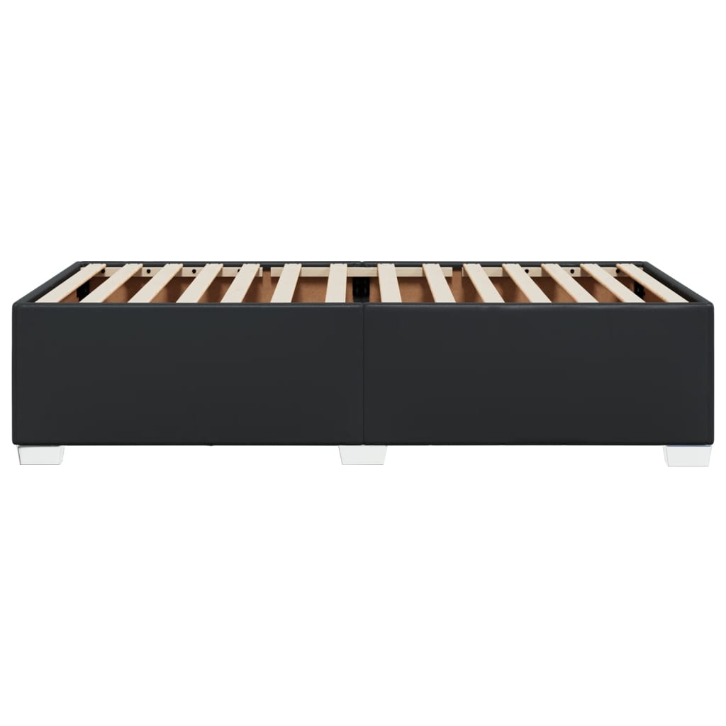 Bettgestell Schwarz 90x200 cm Kunstleder
