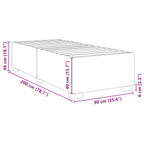 Bettgestell Cappuccino-Braun 90x200 cm Kunstleder