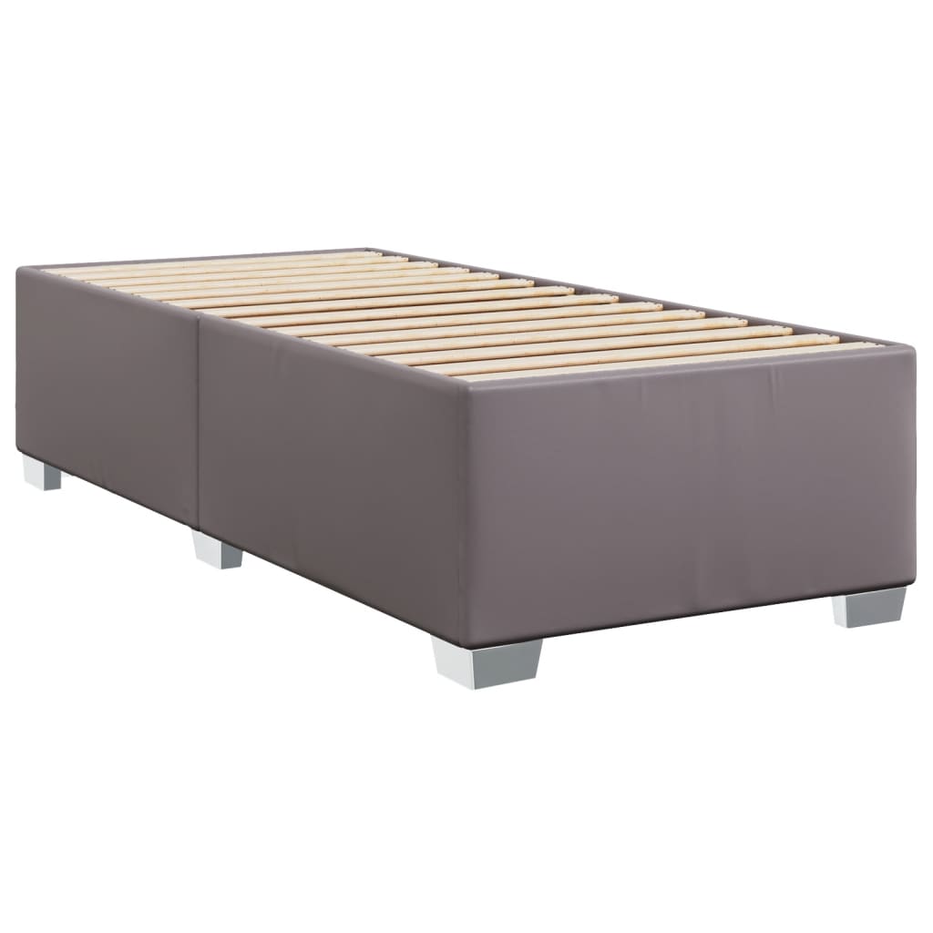 Bettgestell Grau 100x200 cm Kunstleder