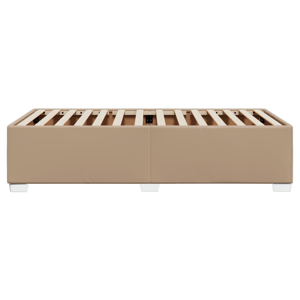 Bettgestell Cappuccino-Braun 100x200 cm Kunstleder