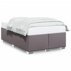 Bettgestell ohne Matratze Grau 120x190 cm Kunstleder