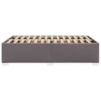 Bettgestell ohne Matratze Grau 120x190 cm Kunstleder