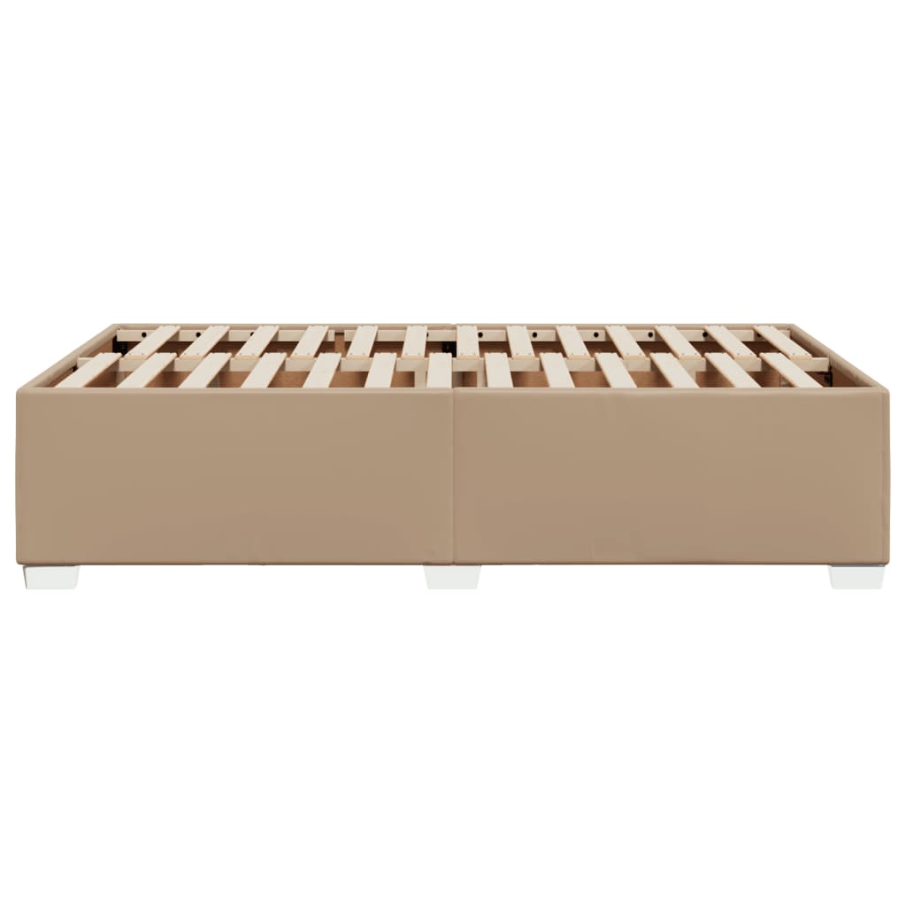 Bettgestell ohne Matratze Cappuccino-Braun 120x190cm Kunstleder