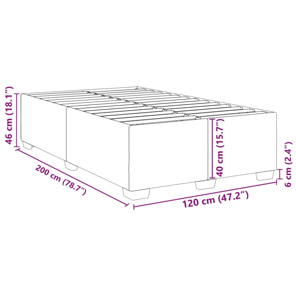 Bettgestell Weiß 120x200 cm Kunstleder