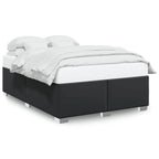 Bettgestell Schwarz 140x190 cm Kunstleder