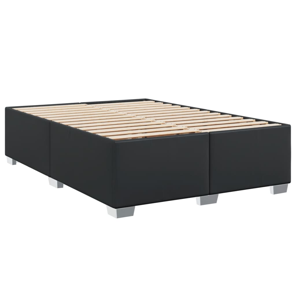 Bettgestell Schwarz 140x190 cm Kunstleder