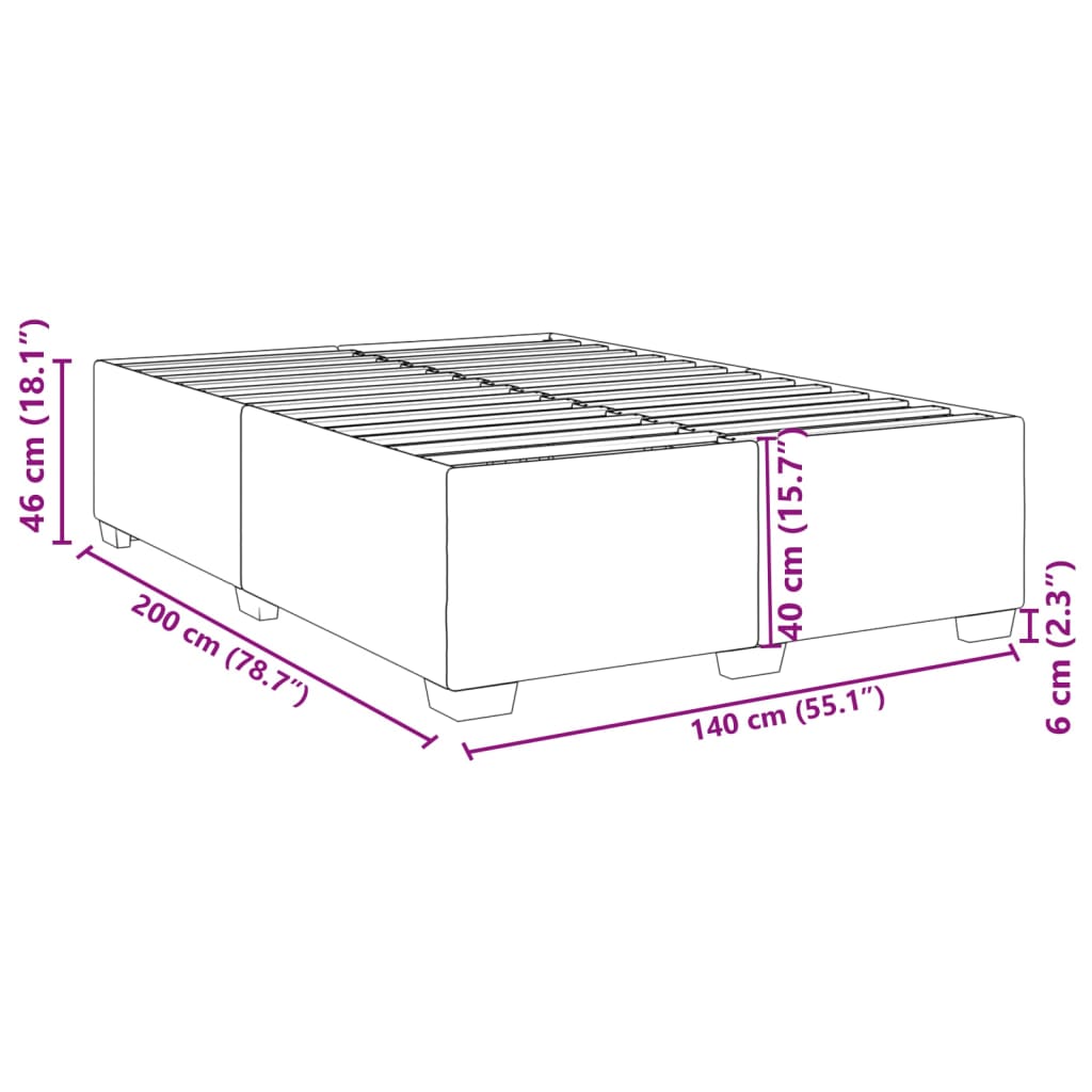 Bettgestell Weiß 140x200 cm Kunstleder