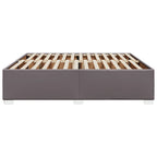 Bettgestell Grau 180x200 cm Kunstleder