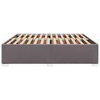 Bettgestell Grau 200x200 cm Kunstleder