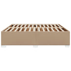 Bettgestell Cappuccino-Braun 200x200 cm Kunstleder
