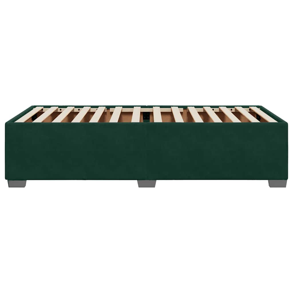 Bettgestell ohne Matratze Dunkelgrün 80x200 cm Samt