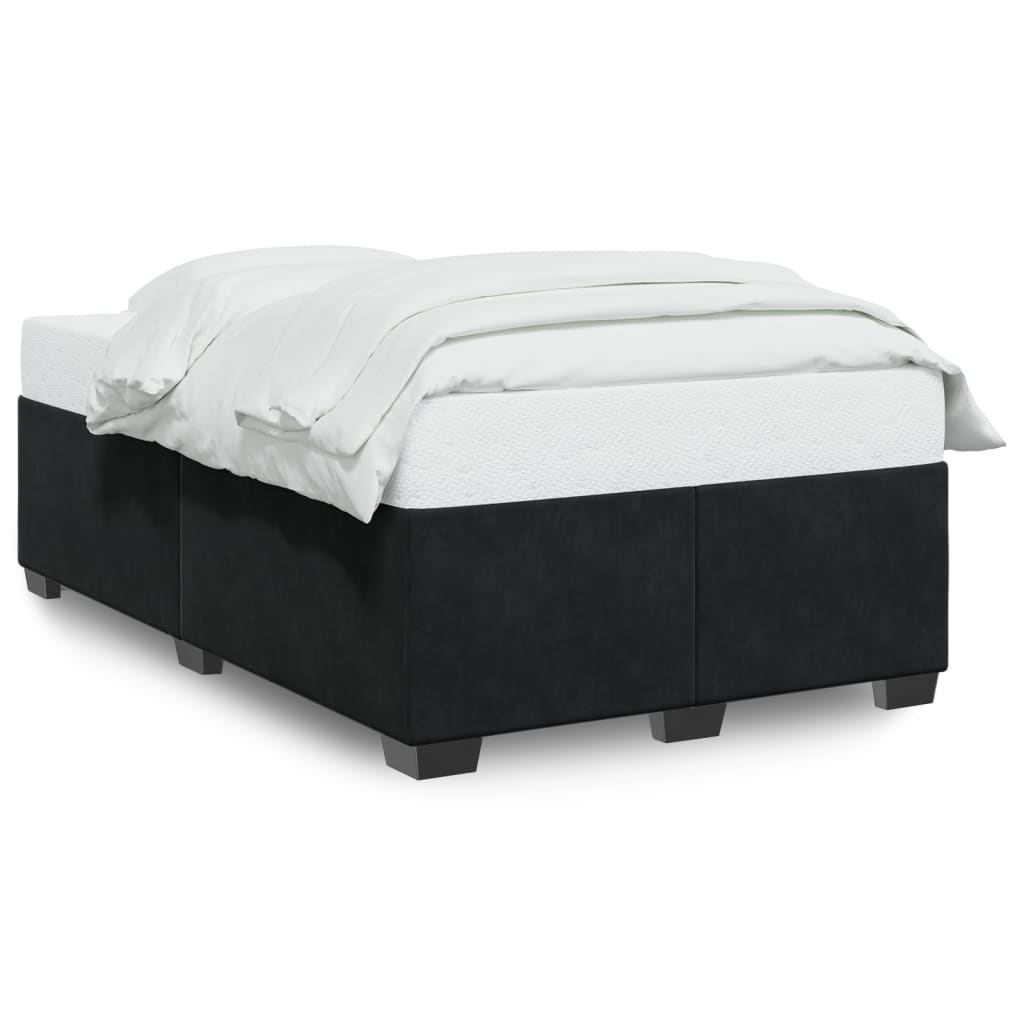 Bettgestell ohne Matratze Schwarz 120x190 cm Samt