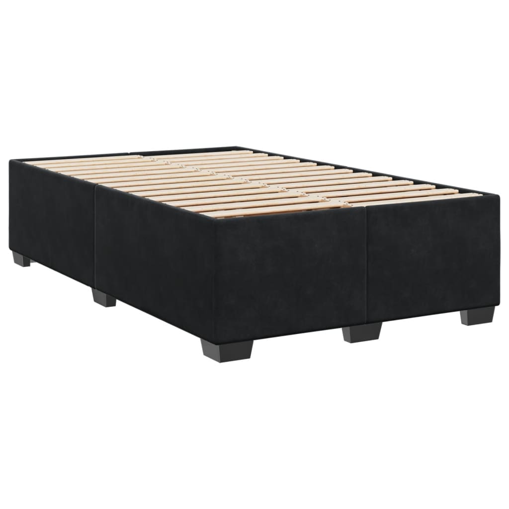 Bettgestell ohne Matratze Schwarz 120x190 cm Samt