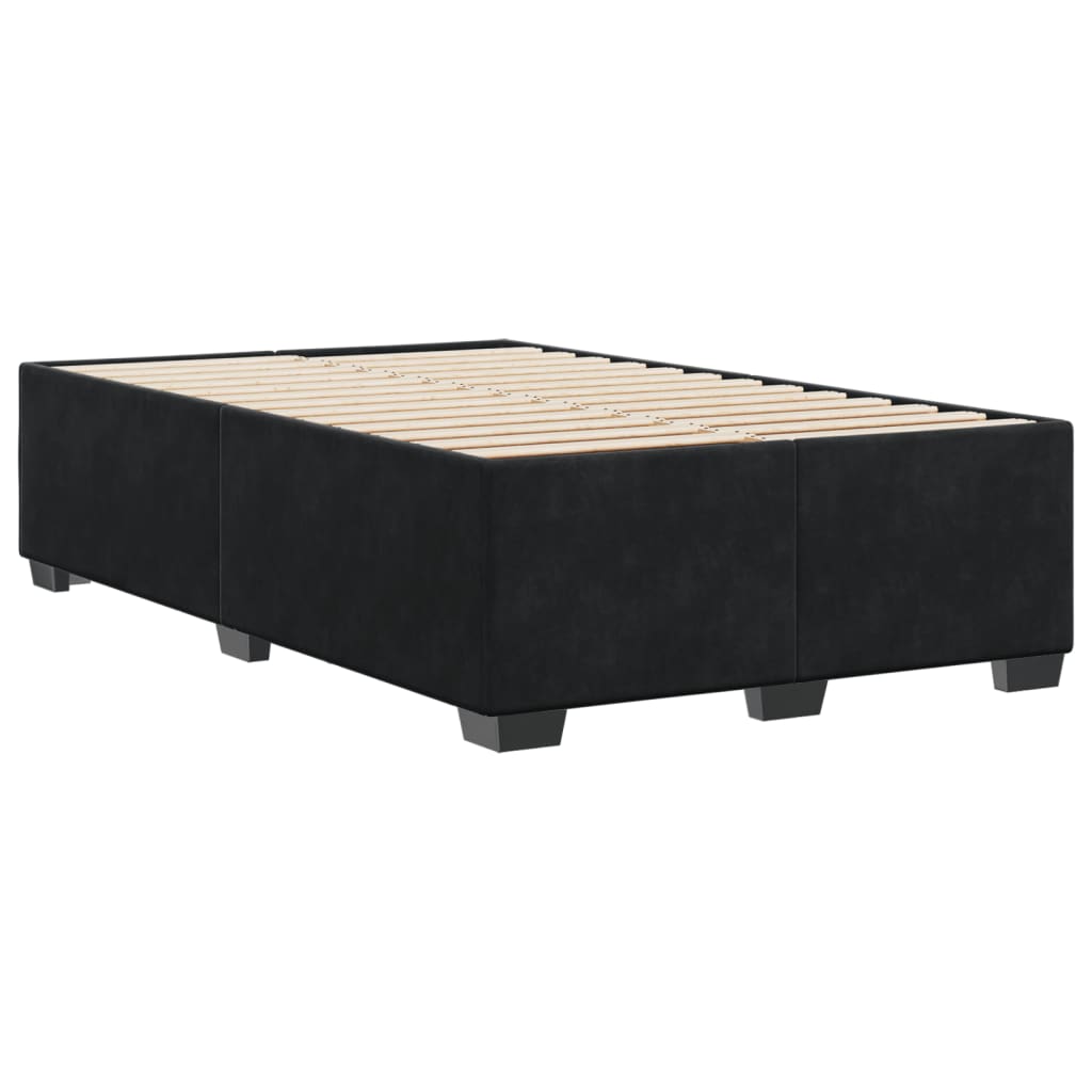 Bettgestell ohne Matratze Schwarz 120x190 cm Samt