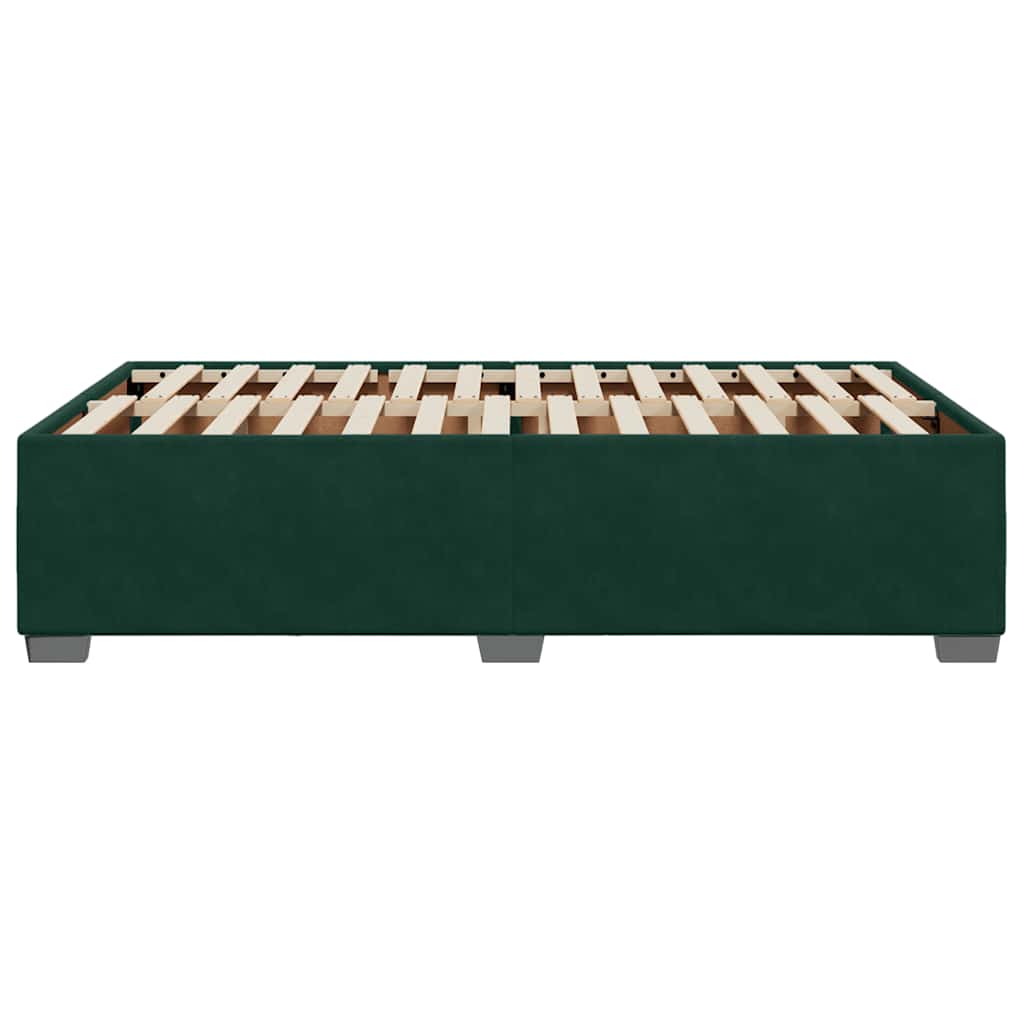 Bettgestell ohne Matratze Dunkelgrün 120x190 cm Samt