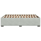 Bettgestell ohne Matratze Hellgrau 140x190 cm Samt