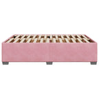 Bettgestell Rosa 140x190 cm Samt