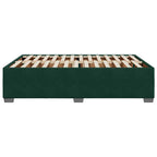 Bettgestell ohne Matratze Dunkelgrün 160x200 cm Samt