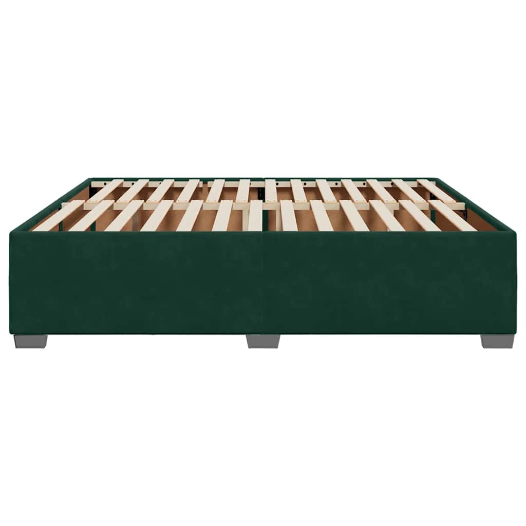 Bettgestell ohne Matratze Dunkelgrün 180x200 cm Samt