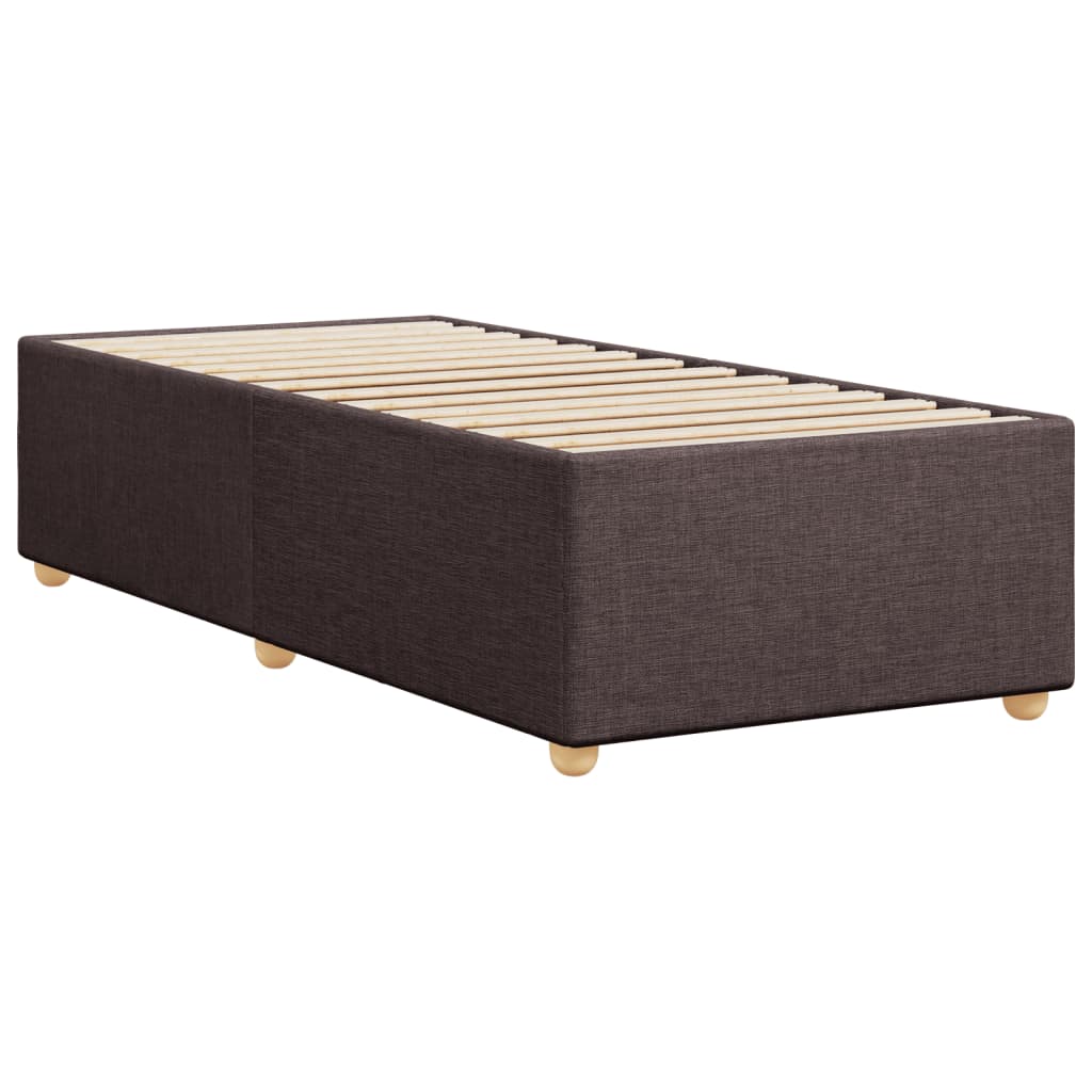 Bettgestell ohne Matratze Dunkelbraun 80x200 cm Stoff