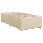 Bettgestell ohne Matratze Creme 80x200 cm Stoff