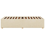 Bettgestell ohne Matratze Creme 80x200 cm Stoff