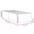 Bettgestell ohne Matratze Taupe 90x200 cm Stoff