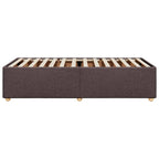 Bettgestell ohne Matratze Dunkelbraun 100x200 cm Stoff