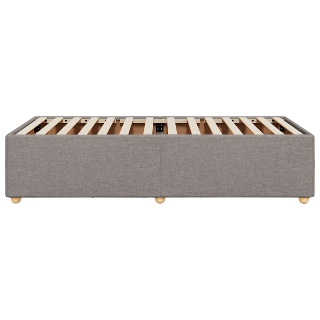 Bettgestell ohne Matratze Taupe 100x200 cm Stoff
