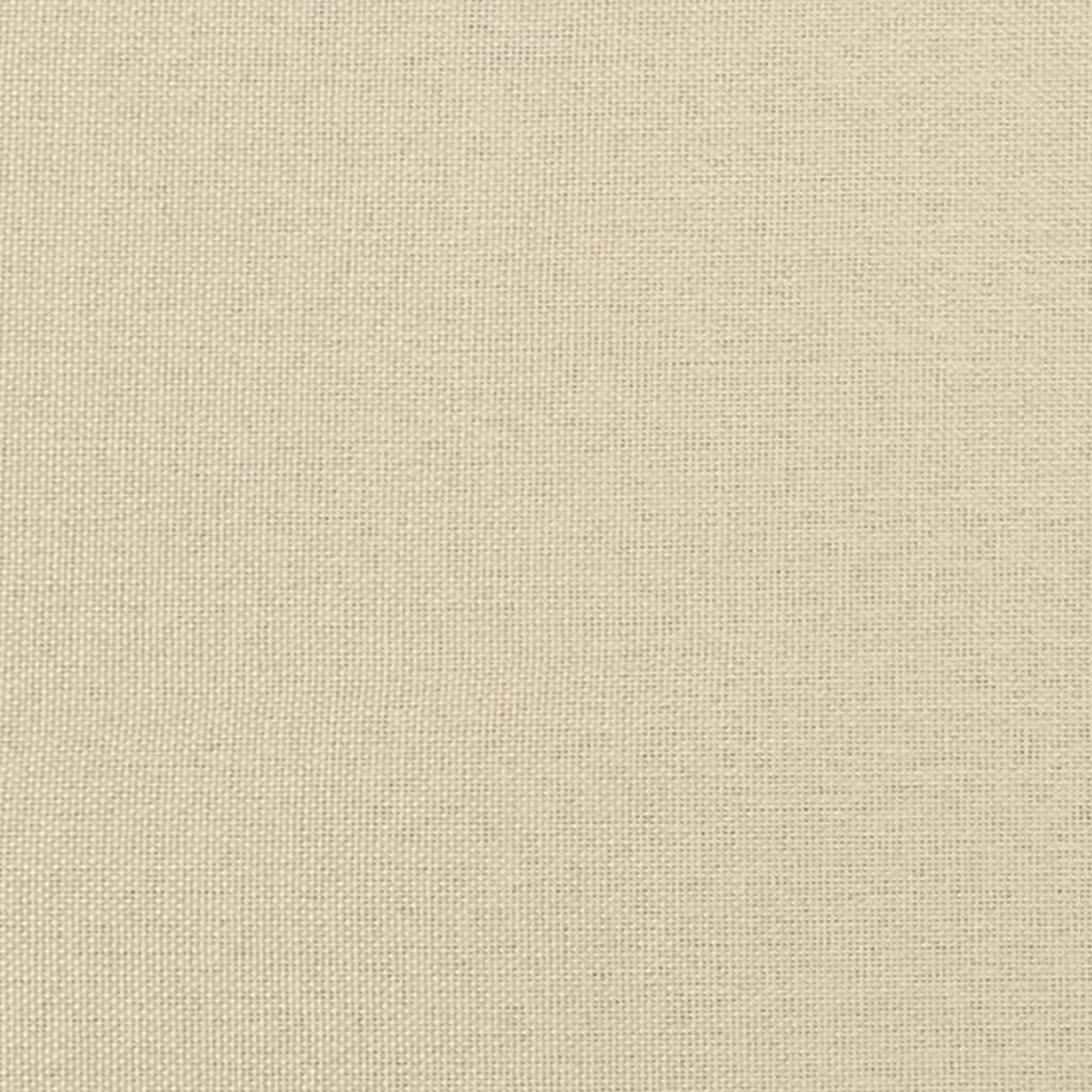 Bettgestell ohne Matratze Creme 100x200 cm Stoff