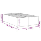 Bettgestell ohne Matratze Hellgrau 120x190 cm Stoff