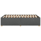 Bettgestell ohne Matratze Dunkelgrau 120x190 cm Stoff