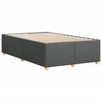 Bettgestell ohne Matratze Dunkelgrau 120x190 cm Stoff