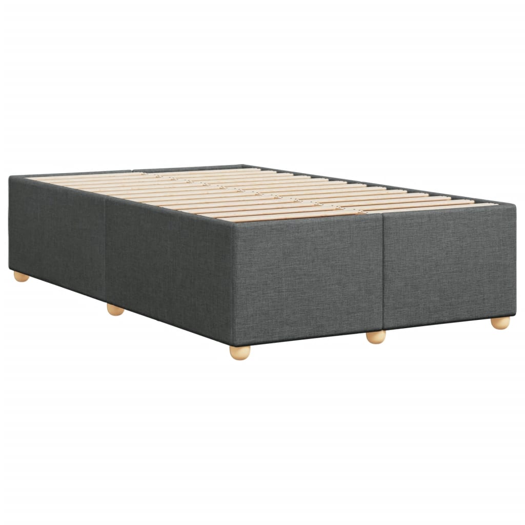 Bettgestell ohne Matratze Dunkelgrau 120x190 cm Stoff