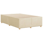 Bettgestell ohne Matratze Creme 120x190 cm Stoff