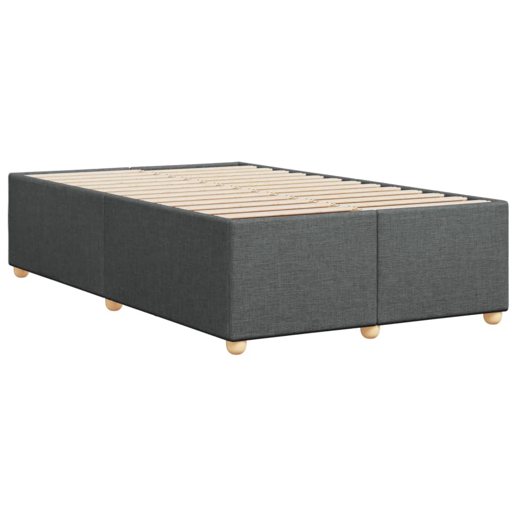 Bettgestell ohne Matratze Dunkelgrau 120x200 cm Stoff