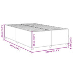 Bettgestell ohne Matratze Dunkelbraun 120x200 cm Stoff