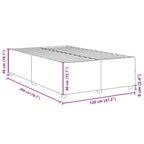 Bettgestell ohne Matratze Creme 120x200 cm Stoff