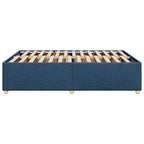 Bettgestell ohne Matratze Blau 140x200 cm Stoff